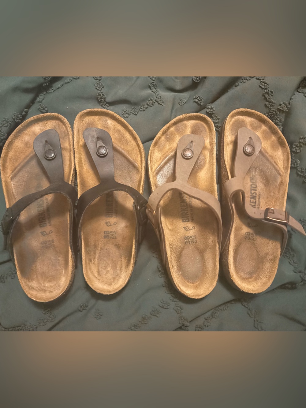 2 pair Birkenstock Suede Sandals. Sold separately or will make a deal for both.